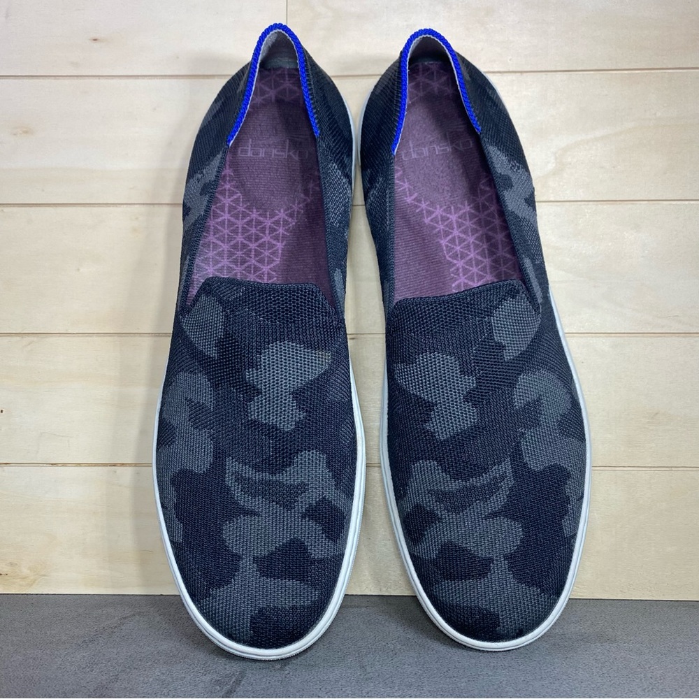 Rothy's The Original Slip-Ons Grey Camo Women's Size 11 Shoes Knit Sneakers - Picture 8 of 11